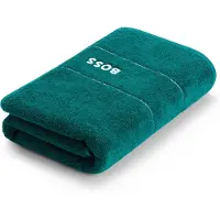 BOSS Badhanddoek van katoen met wit logostiksel Maat ONESI