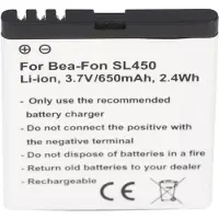 AccuCell Bea-Fon SL450 SL560 - Accu - 3.7 Volt 900mAh