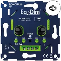 EcoDim WiFi duo dimmer inbouw 2x 0-100W | Fase Afsnijding (RC) | .05