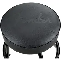 Fender Barkruk met Zwart Reliëflogo Zwart/Zwart 30 inch