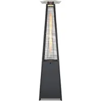 Garden Point Terrasverwarmer op gas piramide Saturnus antraciet