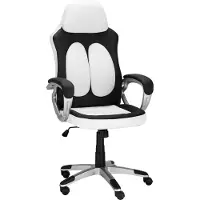 DOMUS Niro-GamerStoel - Zwart/Wit PU