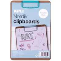 APLI Kids klembord hout A5 blauw - stevig schrijfplankje voor kinderen.
