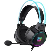 Onikuma X15PRO-zwart bedrade gamingkoptelefoon met RGB-verlichting met coole lichteffecten