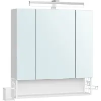Vasagle Badkamermeubel met stopcontacten en 3 deuren wolkwit, Wolk wit
