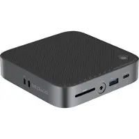 Deltaco Office USB-C Docking Station voor 2 Beeldschermen - 2 x HDMI, USB-C PD, 3x USB, RJ45 ethernet, SD kaartlezer, 3,5 mm audio - VESA Montage mogelijk - Zwart
