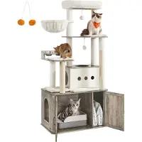 Feandrea kraboom, 170 cm hoog, met grote holte en kattenbakopslag