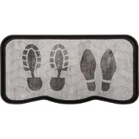 Multy Home Buitenmat Footprints Grijs 75 X 38 Cm