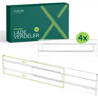 XIVADA Lade verdeler Ezra - Verstelbaar - Transparant - PET - 4 stuks