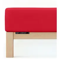 Schlafgut Soft Contact Jersey Flanel Hoeslaken M - 120x200 - 130x200 285 Red Deep