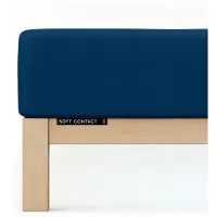 Schlafgut Soft Contact Jersey Flanel Hoeslaken M - 120x200 - 130x200 570 Blue Deep