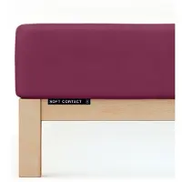 Schlafgut Soft Contact Jersey Flanel Hoeslaken S - 90x190 - 100x200 542 Purple Deep