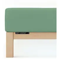 Schlafgut Soft Contact Jersey Flanel Hoeslaken S - 90x190 - 100x200 665 Green Mid