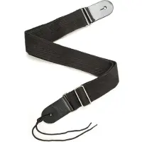 Fame CTW002BK Luxury Cotton Bass/Guitar Strap (Smooth Black) - Gitaarband
