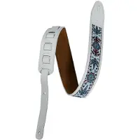 Fame Woven Guitar Strap White - Gitaarband