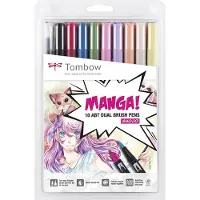Tombow ABT Dual Brush Pen - Tekenset - Manga Brushpennen - Shojo - 10 stuks