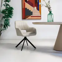 Giga Meubel Eetkamerstoel Nola Beige Draaibaar