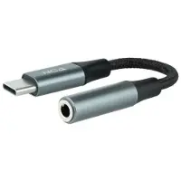 Nanocable Adapter USB-C naar Jack 3.5 mm NANOCABLE 10.24.1204 Grijs