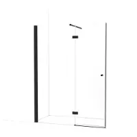 Maxaro Amber Douchedeur 150cm Mat Zwart Helder Glas Draaideur | Douchedeur glas | Glazen Douchedeur | Nisdeur Douchewand