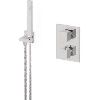 Maxaro Cubic inbouw douchekranenset | Chroom Thermostaatkraan met handdouche 1 stand