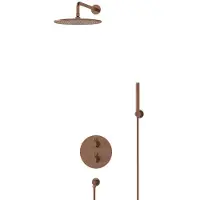 Maxaro Radius Regendouche Inbouw | Koper 30 cm Regendouche Thermostatisch