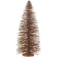 J-Line kerstboom decoratief glitter hout large 27x27x70cm
