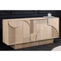 Invicta Design dressoir ART DECO 170 cm wit gelimineerd massief mangohout 3D front - 44060