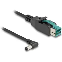 DeLOCK PoweredUSB cable male 12 V to DC 5.5 x 2.1 mm male angled 3 m