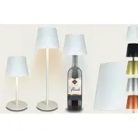 Arca Draadloze Tafellamp BIANCO - LED - dimmable - geschikt voor buiten IP44 - incl fles adapter - giftbox