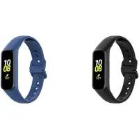 Strap-it Bundel van 2 Siliconen Banden - Geschikt voor Samsung Galaxy Fit 2 - Waterbestendig & zweetbestendig - Flexibel & comfortabel polsbandje - Zwart & Blauw