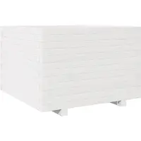 vidaXL Plantenbak 70x70x49,5 cm massief grenenhout wit