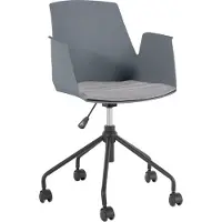 Notio Living Pedro-Bureaustoel - Grijs Kunststof