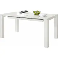 DOMUS Curt-Eettafel - Verlengbaar - Wit Hoogglans
