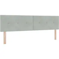 vidaXL Hoofdbord Lichtgrijs 180 cm Fluweel