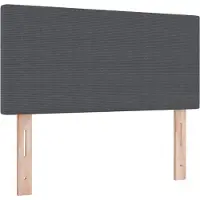 vidaXL Hoofdbord Donkergrijs 80 cm Corduroy stof