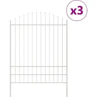 vidaXL Tuinhek WOERDEN 3 st 170 x 225 cm Gepoedercoat staal Wit