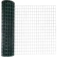 vidaXL Euro-hek met palen 10 x 1,2 m PVC-Coated Staal Groen Mesh