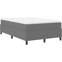 vidaXL Boxspring bed Lichtgrijs en wit 120 x 190 cm Corduroy stof