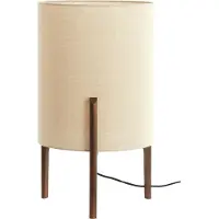 Light & Living Schemerlamp Litto Ø 35cm Walnoot Met Naturel Linnen