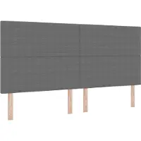 vidaXL Hoofdbord Lichtgrijs 200 cm Corduroy stof