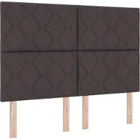 vidaXL Boxspring bed met hoofdeinde Donkerbruin 160 x 200 cm Stof