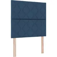 vidaXL LED Box Spring Bed met hoofdeinde Blauw 100 x 200 cm Stof