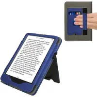 Kwmobile e-reader hoesje geschikt voor Amazon Kindle Paperwhite (2024)/Colorsoft hoes - E reader flip case van kunstleer - Ereader cover met stand - In donkerblauw