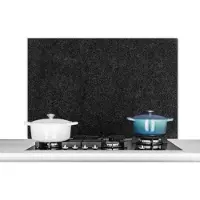 KitchenYeah - Spatscherm - Achterwand keuken - Graniet print - Steen - Zwart - Design - Muurbeschermer - 100x65 cm - Spatwand