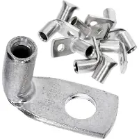 Kalitec 10 stuks KA1-L6 in de handel verkrijgbare buiskabelschoenen haaks 6 mm² M6 I zonder kijkgat I 90° I Made in Germany