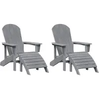 vidaXL Tuinstoel 2 st Lichtgrijs Polyetheen