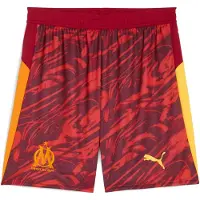 Puma Sportbroek 'Olympique de Marseille 25/26' donkergeel / bordeaux