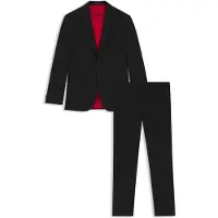 HUGO Tweedelig, extra slim-fit pak van een wolmix Maat 110