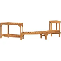 vidaXL Hete tubomlijsting halve ronde Bruin 272 x 120 x 55,5 cm