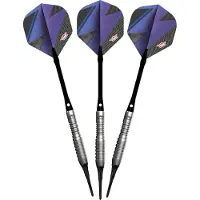 Bull's Bull’s Lightning 80% Blue Softtip Darts - 20 gram - Torpedo vorm - Gewichtsverdeling vooruit